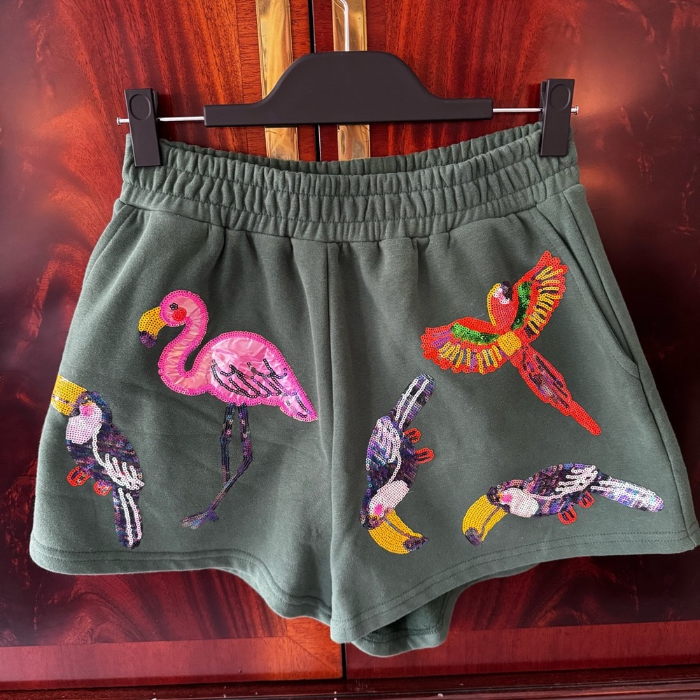 Queen of Sparkles Take Flight Multi Bird Shorts - Picture 8 of 17